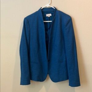 Ann Taylor Textured Blue Jacket